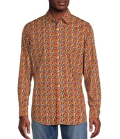 Cremieux Premium Denim Stretch Geo Print Long Sleeve Woven Shirt