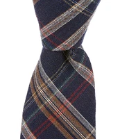 Cremieux Preppy Plaid 3#double; Wool Blend Tie