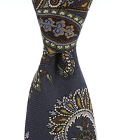 Cremieux Printed Paisley 3 1/3#double; Silk Tie