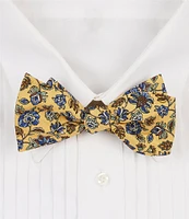 Cremieux Royal Flowers Print Silk Bow Tie