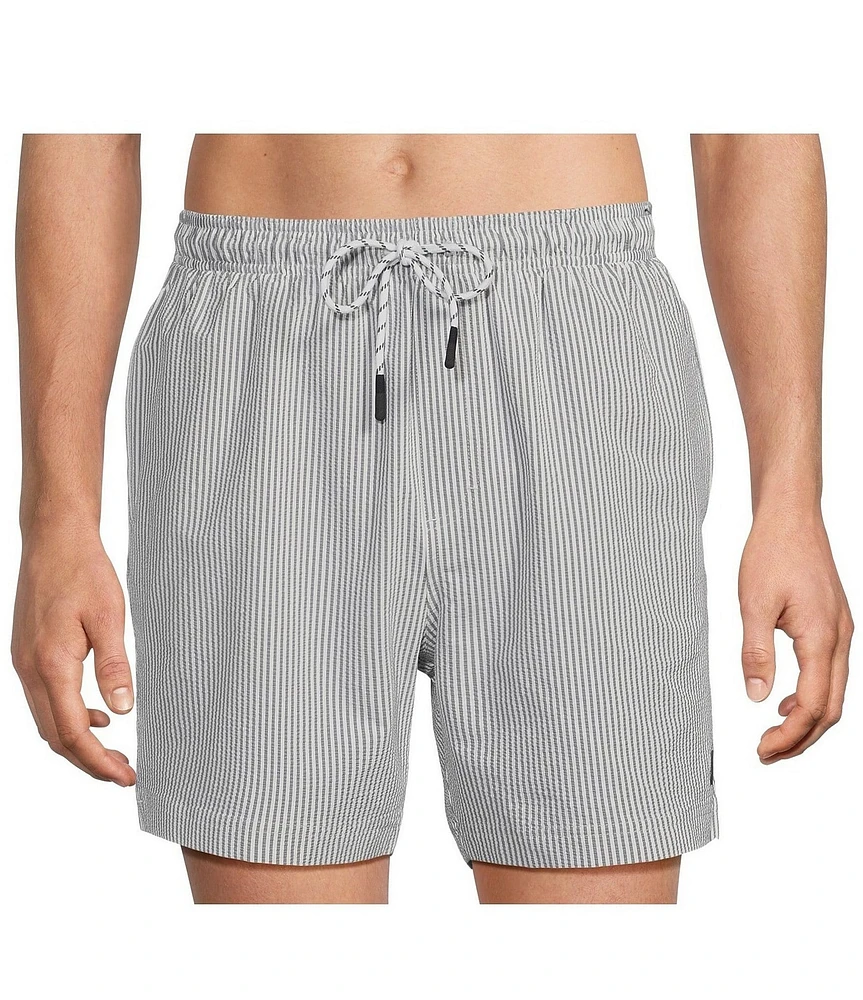 Cremieux Seersucker 6#double; Swim Trunks