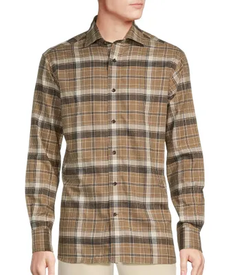 Daniel Cremieux Signature Label Apres Ski Collection Plaid Long Sleeve Woven Shirt