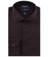 Cremieux Slim Fit Non-Iron Spread Collar Melange Solid Twill Dress Shirt