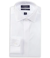 Cremieux Slim Fit Non-Iron Spread Collar Texture Solid Herringbone Dress Shirt