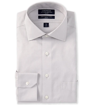 Cremieux Slim Fit Non-Iron Spread Collar Textured Solid Dress Shirt