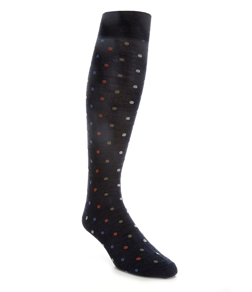 Cremieux Small Dots Over-The-Calf Dress Socks