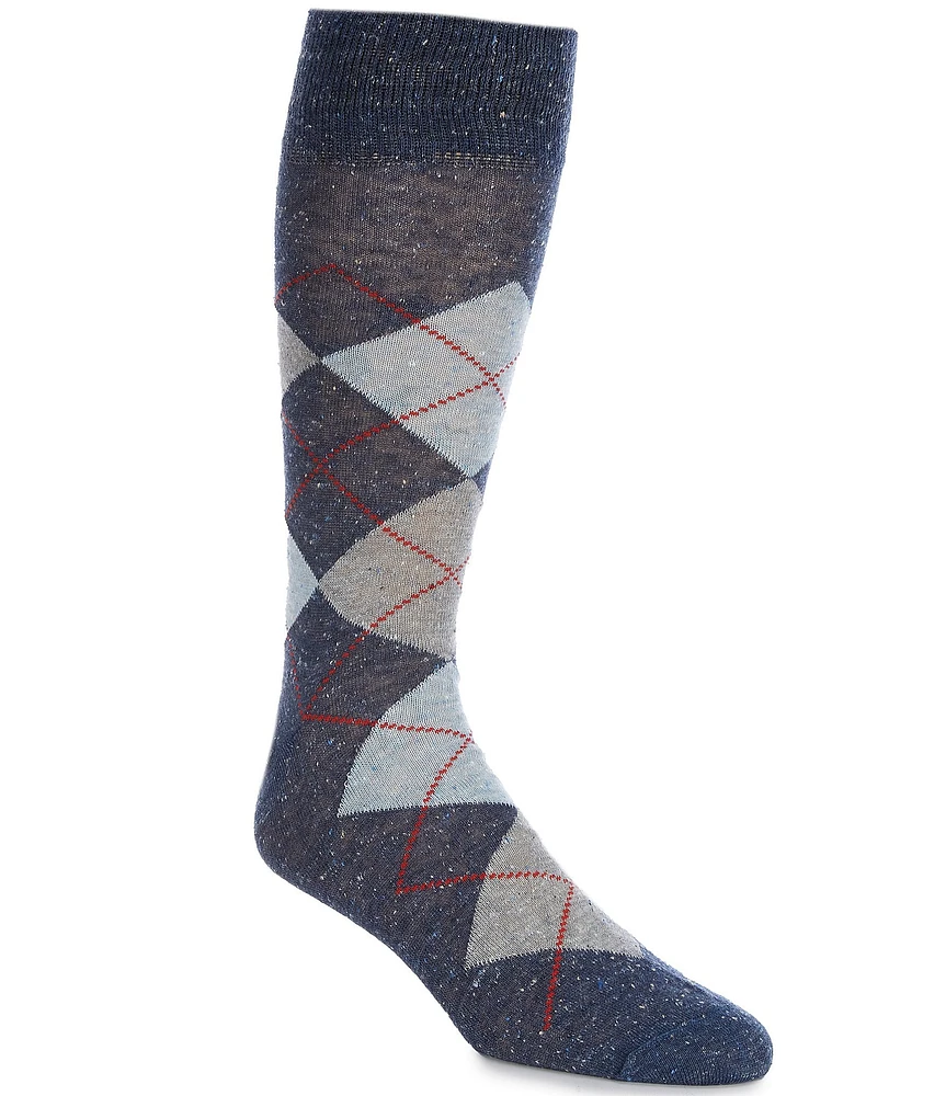 Cremieux Smart Argyle Pattern Crew Dress Socks