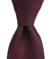 Cremieux Solid 3 1/4#double; Woven Silk Tie