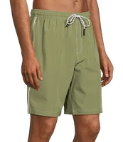 Cremieux Solid 9#double; Inseam Swim Trunks