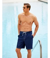 Cremieux Solid 9#double; Inseam Swim Trunks