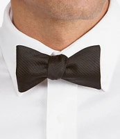 Cremieux Solid Ribbed Silk Bow Tie