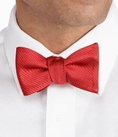 Cremieux Solid Ribbed Silk Bow Tie