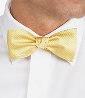 Cremieux Solid Ribbed Silk Bow Tie