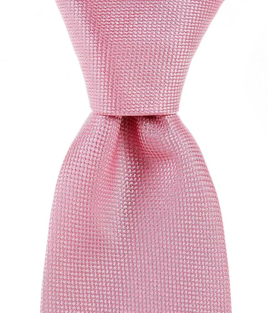 Cremieux Solid Textured 3 1/8#double; Woven Silk Tie