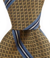 Cremieux Stripe Pattern 3 1/3#double; Silk Tie