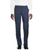 Cremieux Modern Fit Sharkskin Wool Blend Flat Front Dress Pants