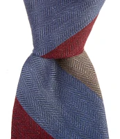 Cremieux Thick Stripe 3#double; Silk Blend Tie