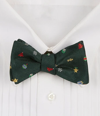 Cremieux Tossed Festive Motif Plaid Bow Tie