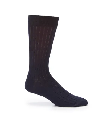 Cremieux Wool Blend Flat Knit Crew Dress Socks