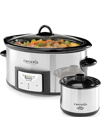 Crock Pot 6-Quart Countdown Programmable Oval Slow Cooker with Dipper