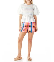 CROSBY by Mollie Burch Drake Stretch Cotton Plaid Coordinating Short