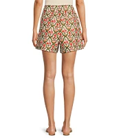 CROSBY by Mollie Burch Drake Stretch Cotton Side Pocket Pleated Shorts