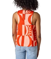 CROSBY by Mollie Burch Wynne Printed Crew Neck Racerback Tank