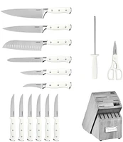 Cuisinart Classic Cutlery 15-Piece White Triple Rivet Block Set