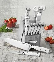 Cuisinart Classic Cutlery 15-Piece White Triple Rivet Block Set