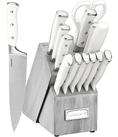 Cuisinart Classic Cutlery 15-Piece White Triple Rivet Block Set