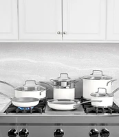 Cuisinart Matte White Stainless Steel 11-Piece Cookware Set