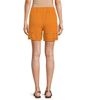 Current Air Coordinating Crochet High Rise Elastic Waist Shorts