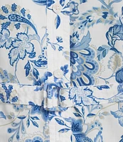 Current Air Point Collar Cap Sleeve Floral Print Mini Dress