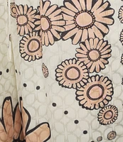 Current Air Printed Drawstring Elastic Waist Wide Leg Palazzo Coordinating Pants