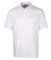 Cutter & Buck Big & Tall Advantage Tri-Blend Jersey Pocket Performance Stretch Short Sleeve Polo Shirt
