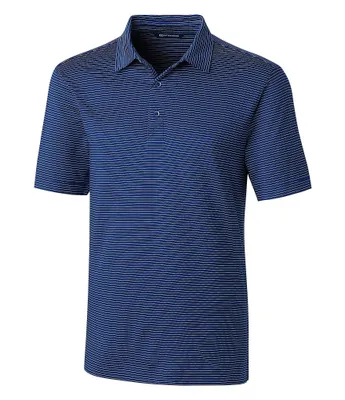 Cutter & Buck Big & Tall Forge Polo Pencil Stripe Performance Stretch Short-Sleeve Polo Shirt