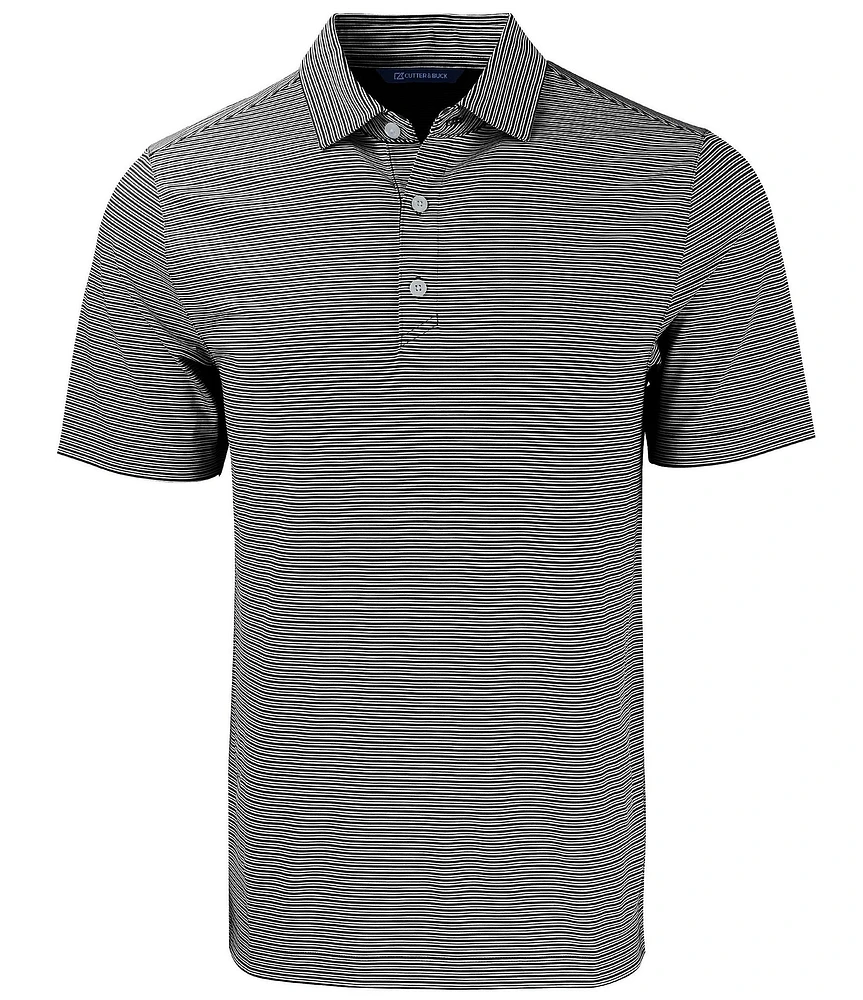 Cutter & Buck Big & Tall Performance Stretch Forge Eco Double Stripe Short Sleeve Polo Shirt