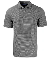 Cutter & Buck Big & Tall Performance Stretch Forge Eco Double Stripe Short Sleeve Polo Shirt