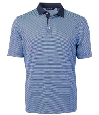 Cutter & Buck Big & Tall Virtue Eco Pique Micro Stripe Short Sleeve Polo Shirt