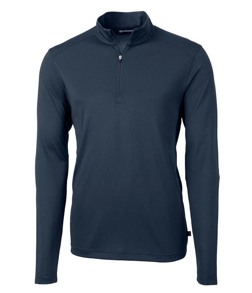 Cutter & Buck Big & Tall Virtue Eco Pique Performance Stretch Quarter-Zip Pullover