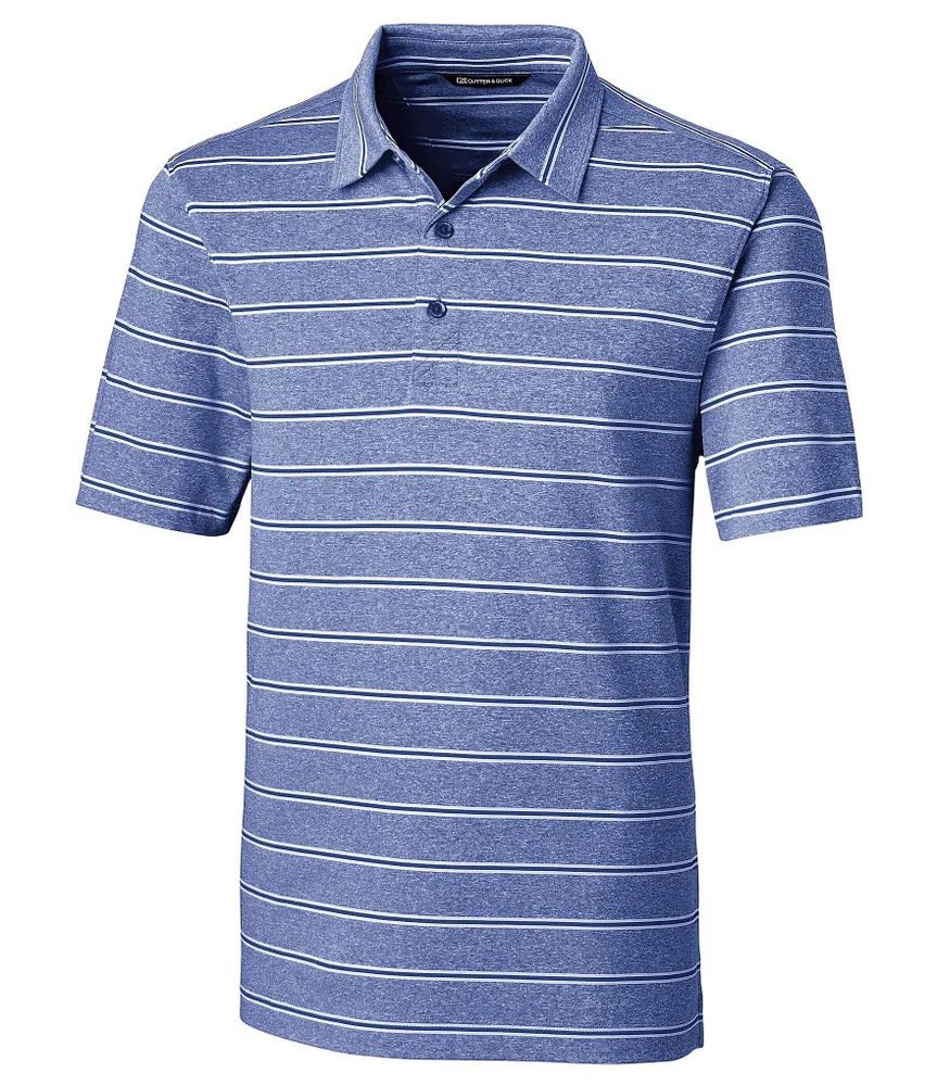 Cutter & Buck Forge Heather Stripe CB DryTec Short-Sleeve Polo