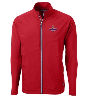 Cutter & Buck MLB Texas Rangers 2023 World Series Champions Adapt Eco Knit Stretch Hybrid Full-Zip Jacket