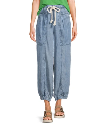 C&V Chelsea & Violet Chambray Woven Joggers
