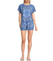 C&V Chelsea & Violet Coordinating Printed Shorts