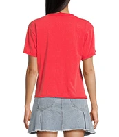 C&V Chelsea & Violet Crew Neck Short Sleeve Front Pocket Coordinating T-Shirt