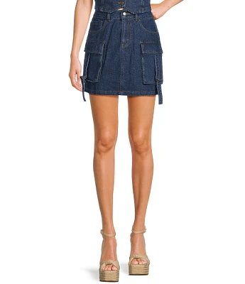 C&V Chelsea & Violet Coordinating Denim Cargo Skirt