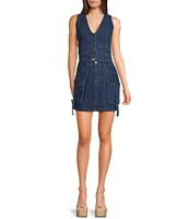 C&V Chelsea & Violet Coordinating Denim Cargo Skirt