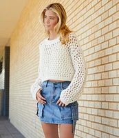 C&V Chelsea & Violet Coordinating Denim Cargo Skirt