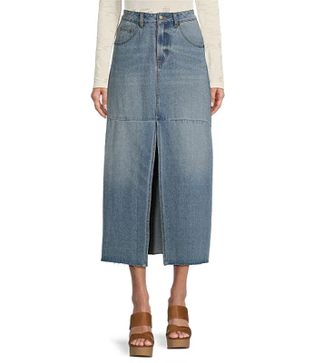 C&V Chelsea & Violet Denim Midi Skirt