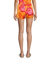 C&V Chelsea & Violet Drawstring Printed Pull On Coordinating Shorts